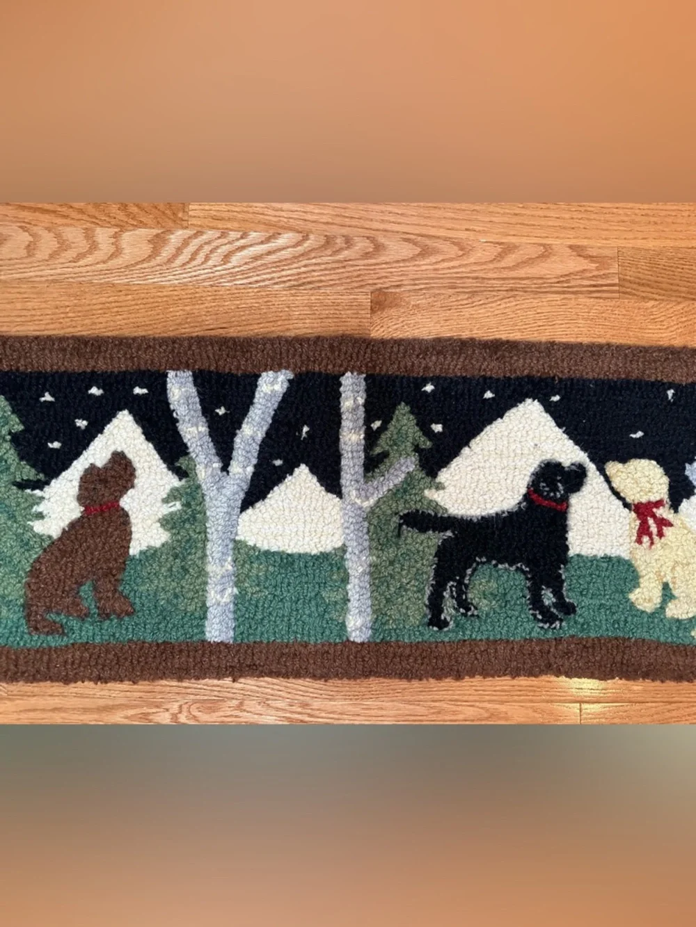 Chandler 4 Corners Laura Megroz Dog mural Hooked Wool Rug - Picture 10 of 11